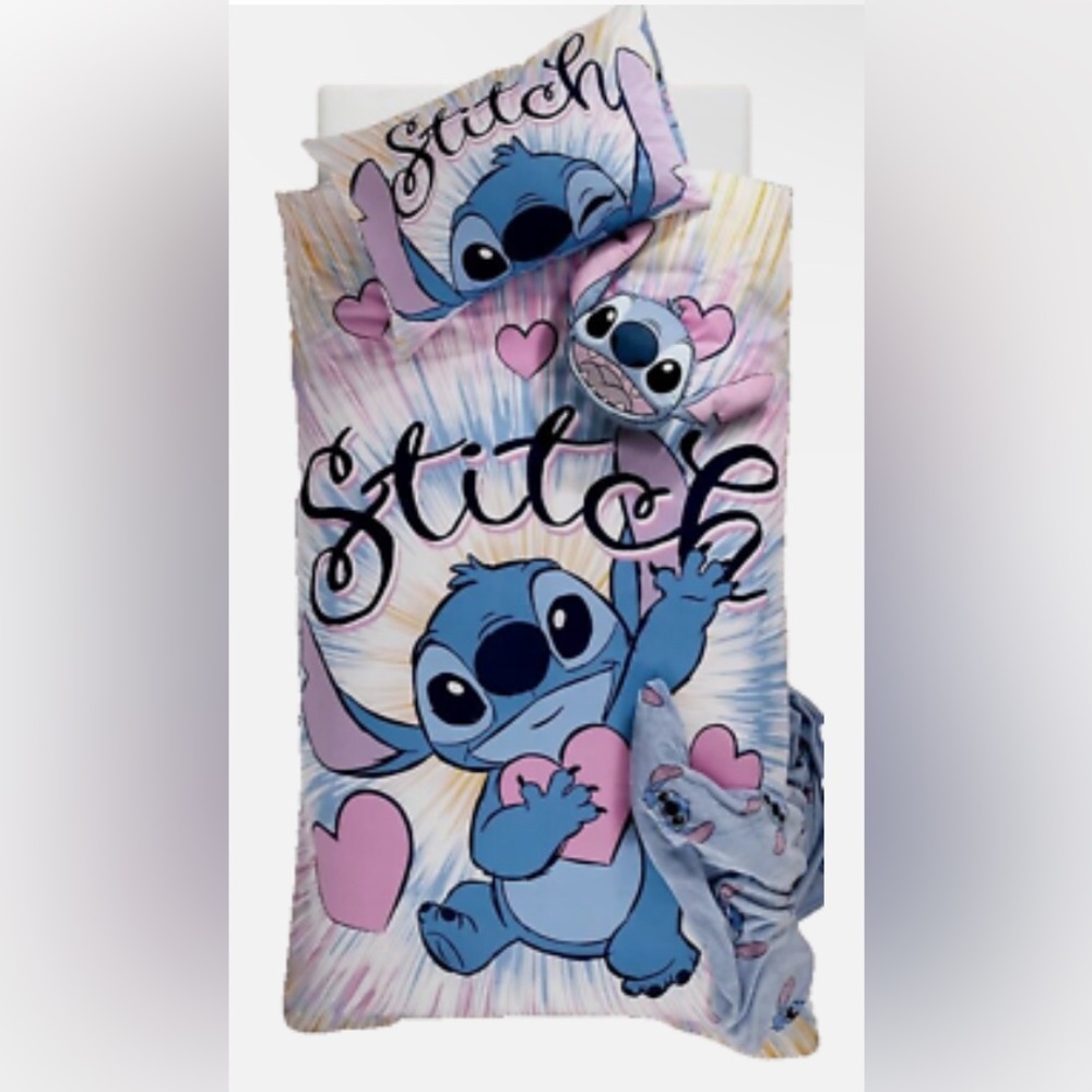 Disney Lilo & Stitch Tie Dye SINGLE Duvet Set Stitch New Reversible